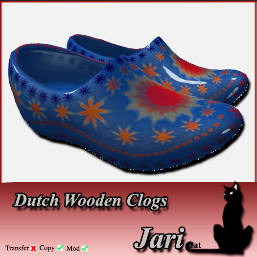 *JariCat* Dutch Wooden Clogs Blue
