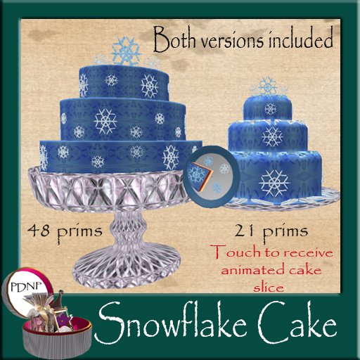 PDN: SNOWFLAKE CAKE BOXED