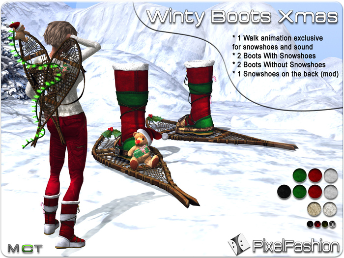 50% PROMO:)(: Winty Boots Xmas WOMEN (with and without snowshoes )