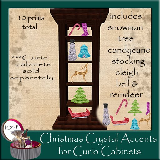 PDN: CHRISTMAS CRYSTAL ACCENTS FOR CURIO CABINETS