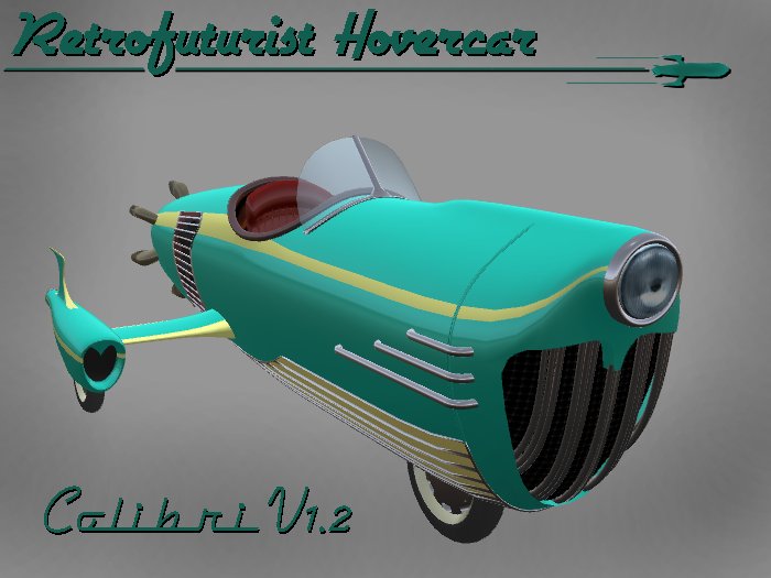 Retrofuturist Colibri hovercar