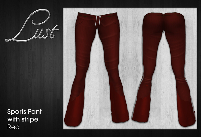 Lust - Red - Sports Pants Stripe with Sculpt