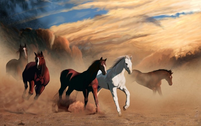 Great poster texture caballos-1440x900 