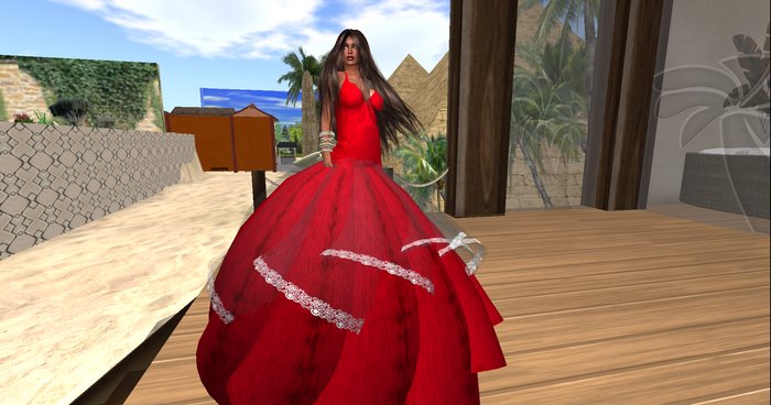 Vintage Red gown outfit