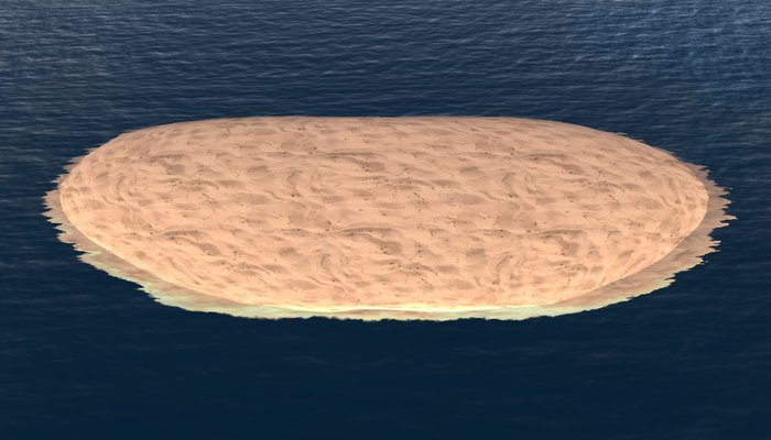 Sand island platform