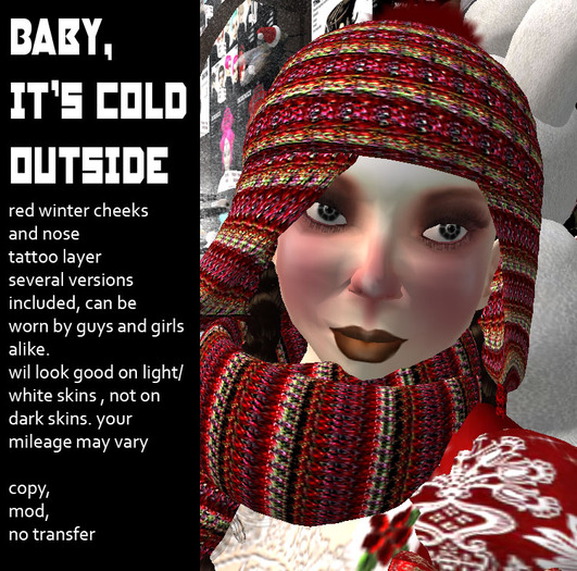 grim bros - baby it's cold outside- red cheeks tattoo layer box