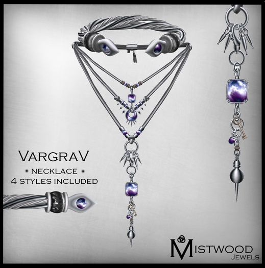[Mistwood Jewels] VargraV Unisex Necklace - Amethyst