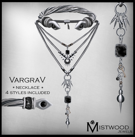 [Mistwood Jewels] VargraV Unisex Necklace - Onyx