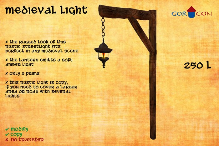 Medieval light (copy) rugged rustic lantern streetlight