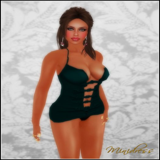 MINI DRESS DARK GREEN