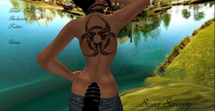 .:Sweet Serenity:. Biohazard Tribal Back Tatt
