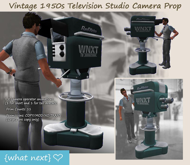 Second Life Marketplace - {what next} Retro TV Camera