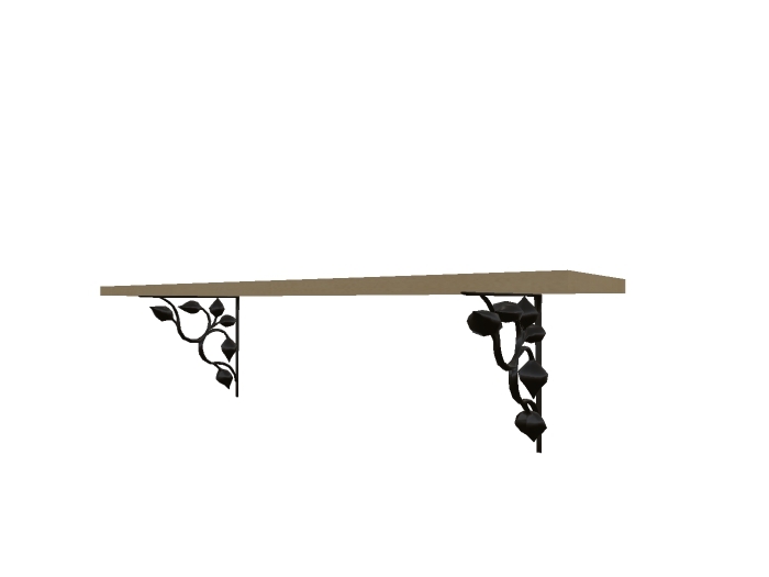 Three Prim Shelf, Black Brackets