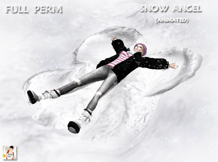 Snow angel Animated with snow drift - Full Perm