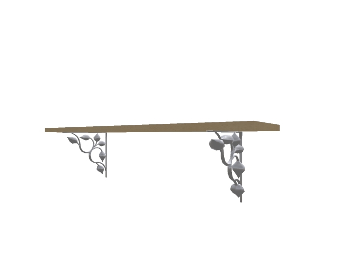 Three Prim Shelf, White Brackets