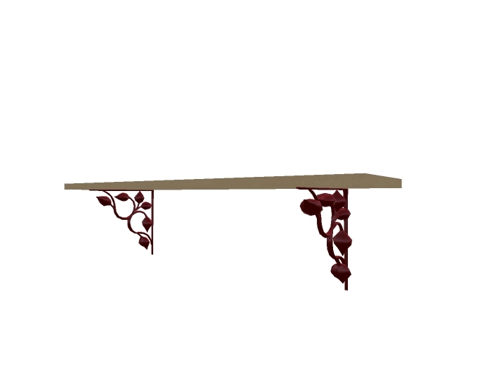 Three Prim Shelf, Red Brackets