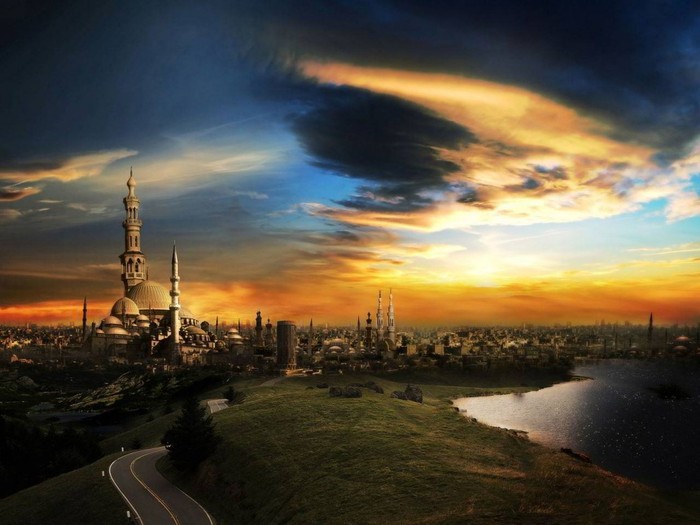 Great poster texture ciudad al atardecer-1024x768 