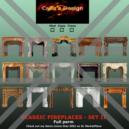 Classic fireplaces - Set II - Full perm
