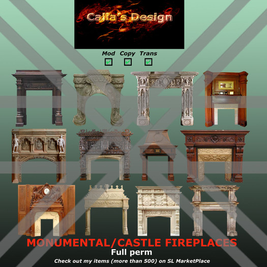 Monumental/castle fireplaces - Full perm