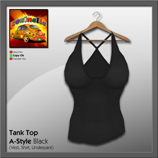 Coxi -  Black   - Tank Top A-Type female