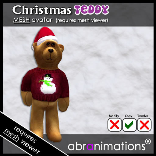 Christmas Teddy Avatar (Mesh) 