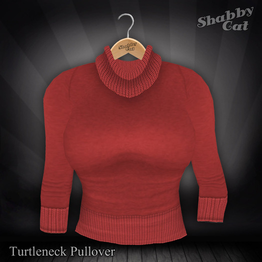 ~Turtleneck pullover red - Shabby Cat~