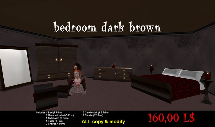bedroom dark brown