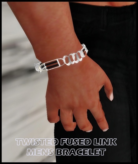 TWISTED FUSED LINK MENS BRACELET