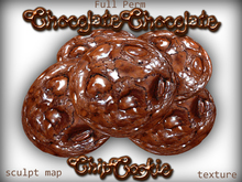 FULL PERM Chocolate Chocolate Chip Cookie Sculpt Map & Texture