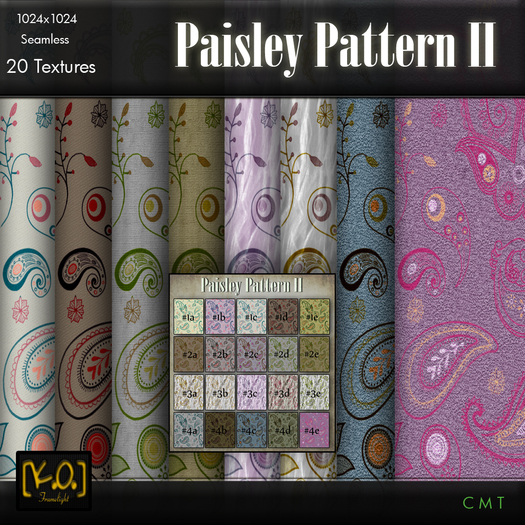 [K.O.] - Paisley Pattern II - 20 Seamless Textiles