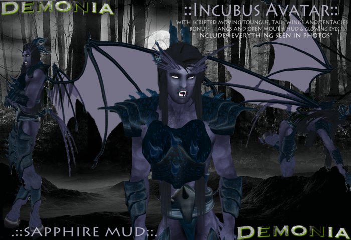 Demonia - Incubus Male Complete Avatar Sapphire Mud
