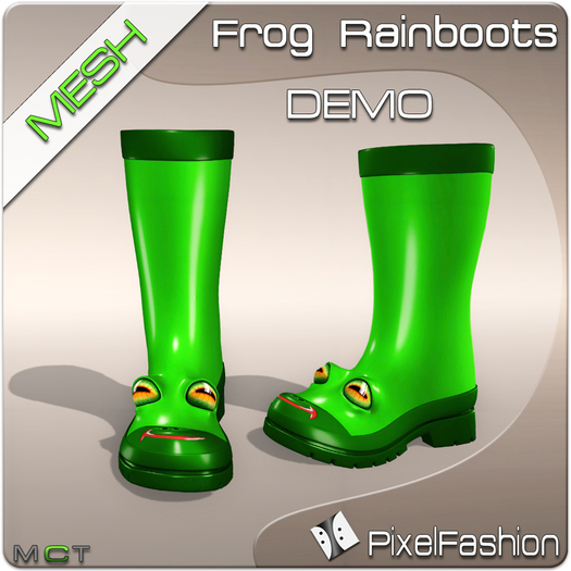 :)(: Frog Rainboots "MESH" DEMO 