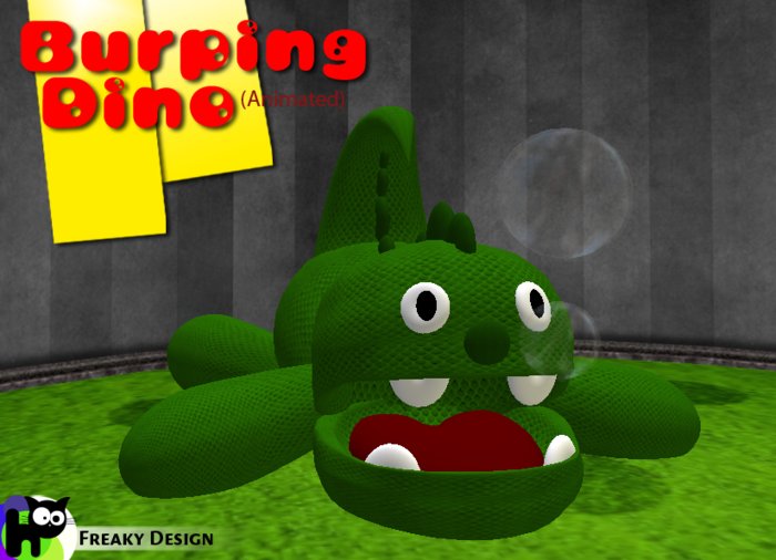 FreakyDesign - Burping Dino green