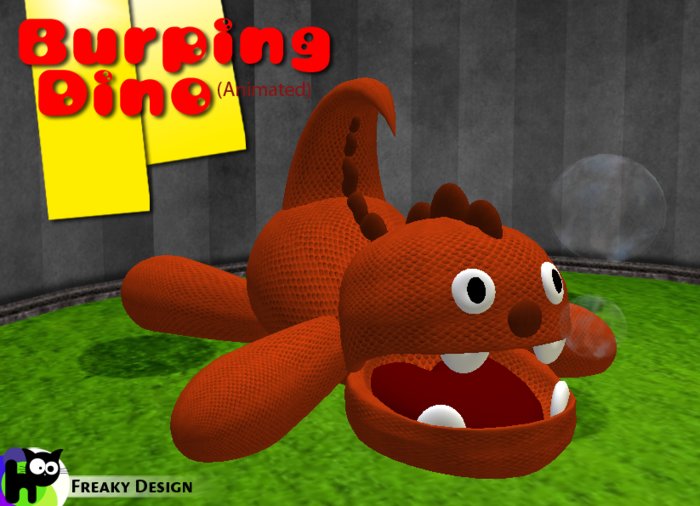 FreakyDesign - Burping Dino orange