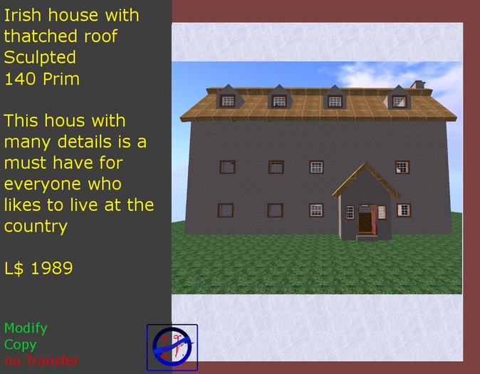 Irish home 140 Prim fire on/off 