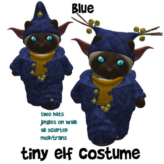 tiny elf costume - blue (boxed)