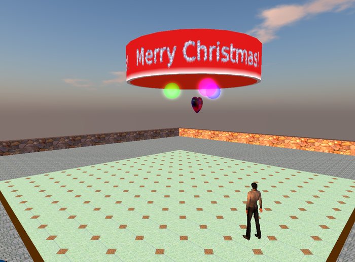 Sign Rotating "Merry Christmas"