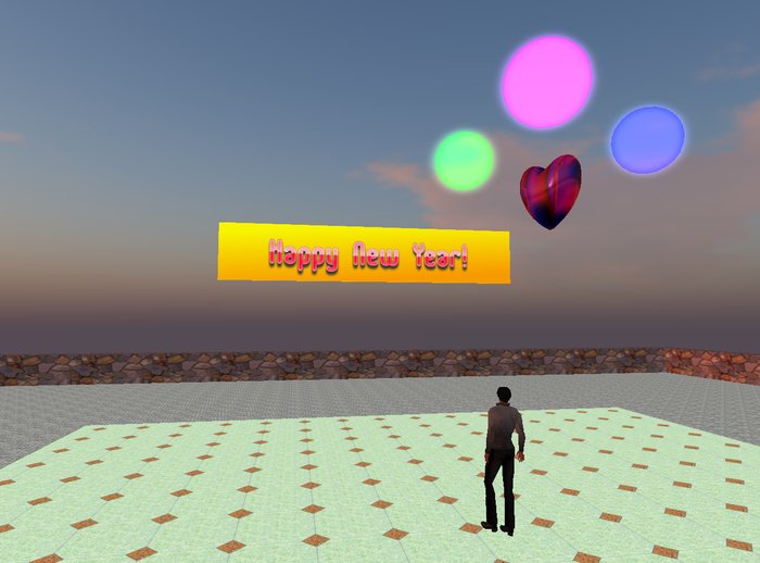 sign static "happy new year" 