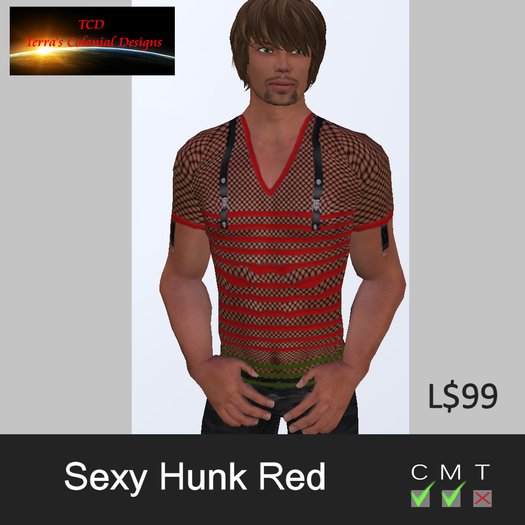 Sexy Hunk Red Shirt