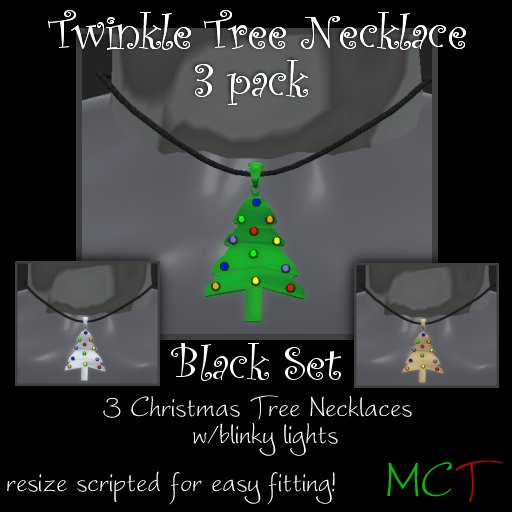 Twinkle Tree Necklace - Black Set