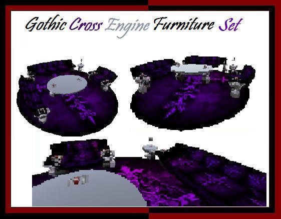 ~VD~ Gothic Cross Engine Furniture Set