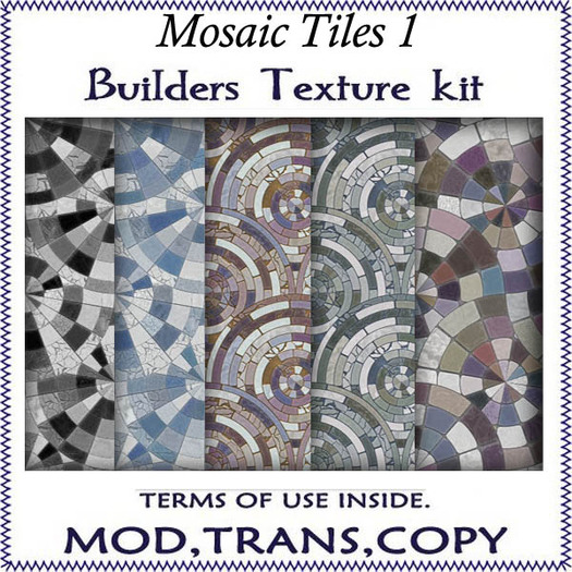 SEAMLESS MOSIAC TILES- texture pack for builders / clothes designers 2