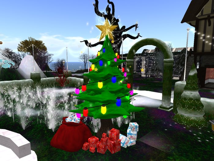 Christmas Tree with Gift Boxes and Santa Bag included!