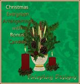 Christmas Evergreen Arrangement with Pillar Candles