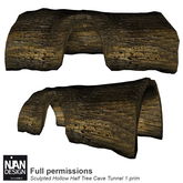Sculpted Hollow Half Tree Trunk Tunnel Kit Full Permission