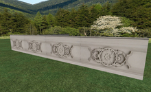 Ornamental Stone Railing Ornamental Railing, Building Ornament w/ Full Perm Texture Included 2269