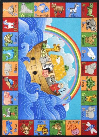 SO Rugs Children and Teen Collection Noah's Alphabet Animals