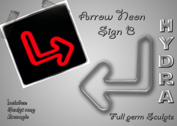 [HYDRA] Arrow Neon Sign B Sculpt Full Perm 