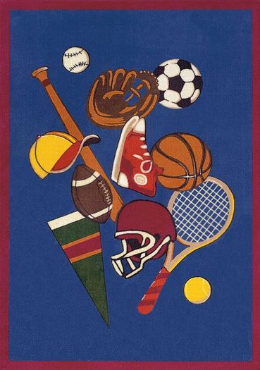 SO Rugs Children and Teen Collection Sports Equipment