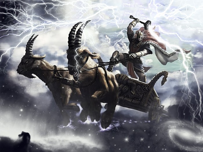 Great poster texture thor in his chariot-1024x768
